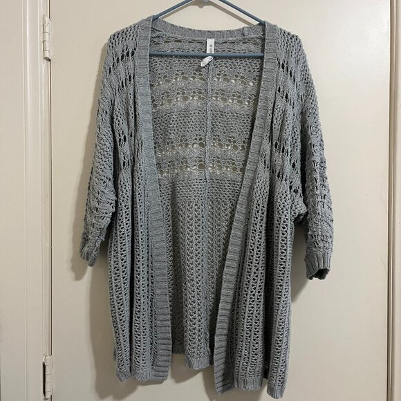 Aeropostale Womens Crochet knit Cardigan Sz Small Cottage Grandma Boho Festival - Picture 1 of 9